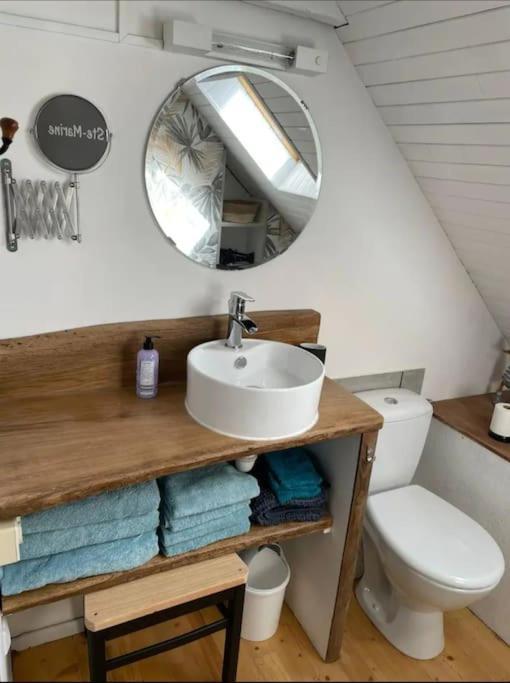 Maison De Pecheur Bord De Mer Bois Et Pierre 6-8 Pers Plobannalec Eksteriør bilde